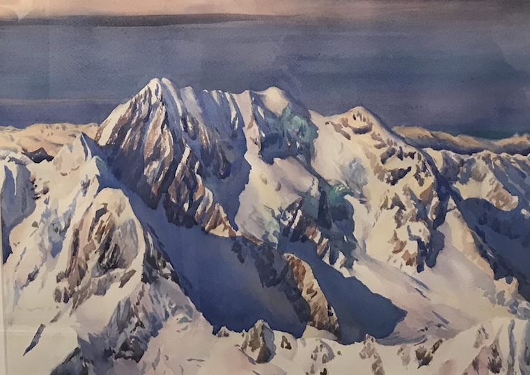 AA Deans | Southern Alps | watercolour | McAtamney Gallery and Design Store | Geraldine NZ